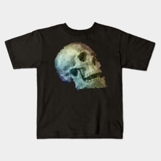 Low Poly Skull with Gradient Colored Edge Mesh T-Shirt Kids T-Shirt